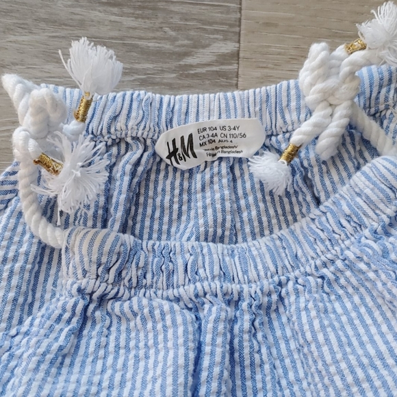 3/$10 Light Blue Striped Sun Dress - Picture 4 of 5